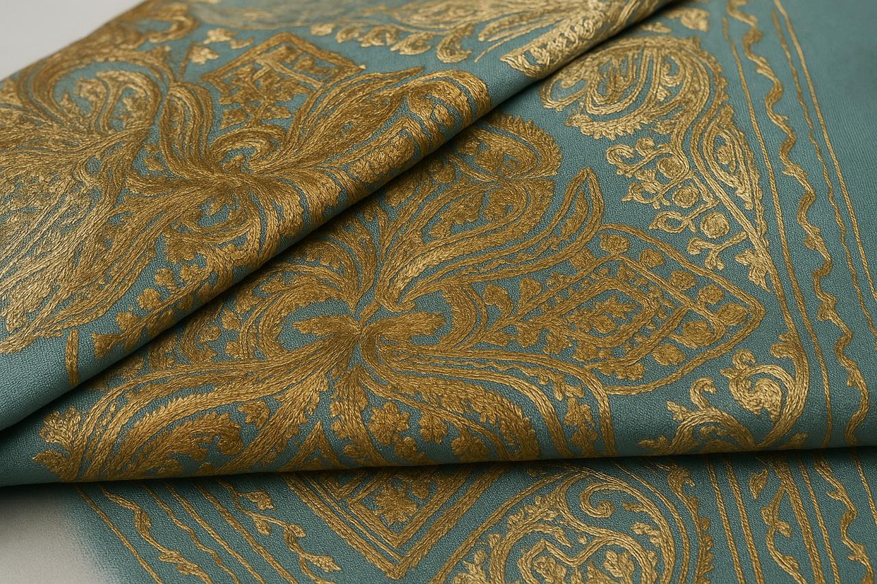 TANA BANA | WOOL STOLE | WOMEN'S | HAND EMBROIDERY