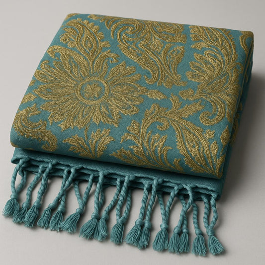 TANA BANA | WOOL STOLE | WOMEN'S | HAND EMBROIDERY