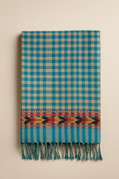 HIMACHAL HANDLOOM WOOL SHAWL| TANA BANA |WOMENS SHAWL