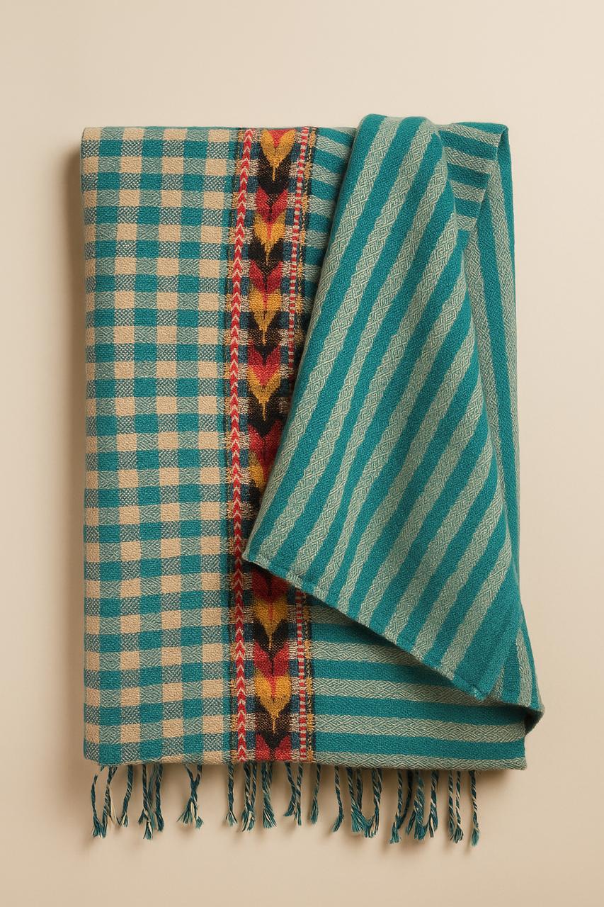 HIMACHAL HANDLOOM WOOL SHAWL| TANA BANA |WOMENS SHAWL