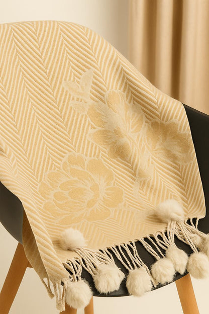 CAMEL WOOL SHAWL | TANA BANA | WOMEN SHAWLS