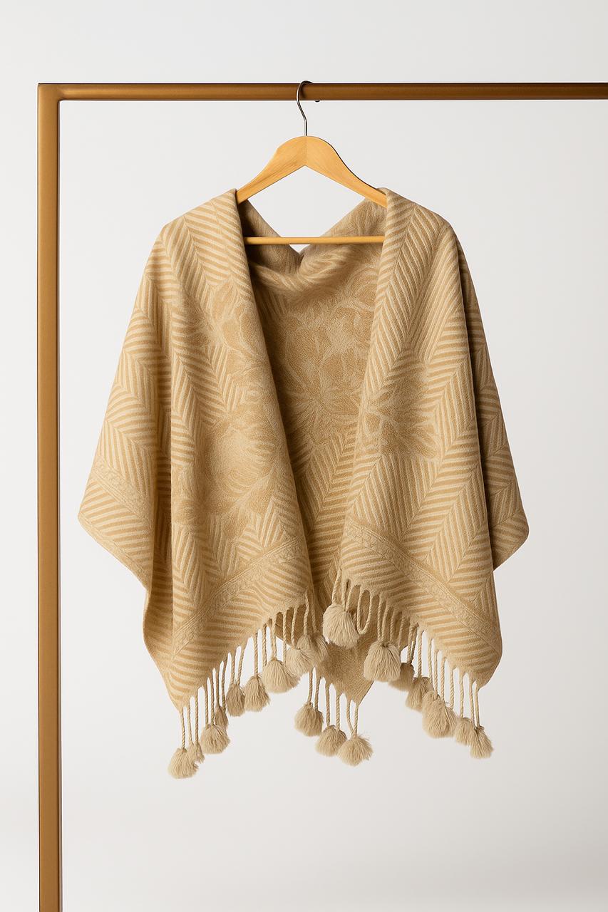 CAMEL WOOL SHAWL | TANA BANA | WOMEN SHAWLS