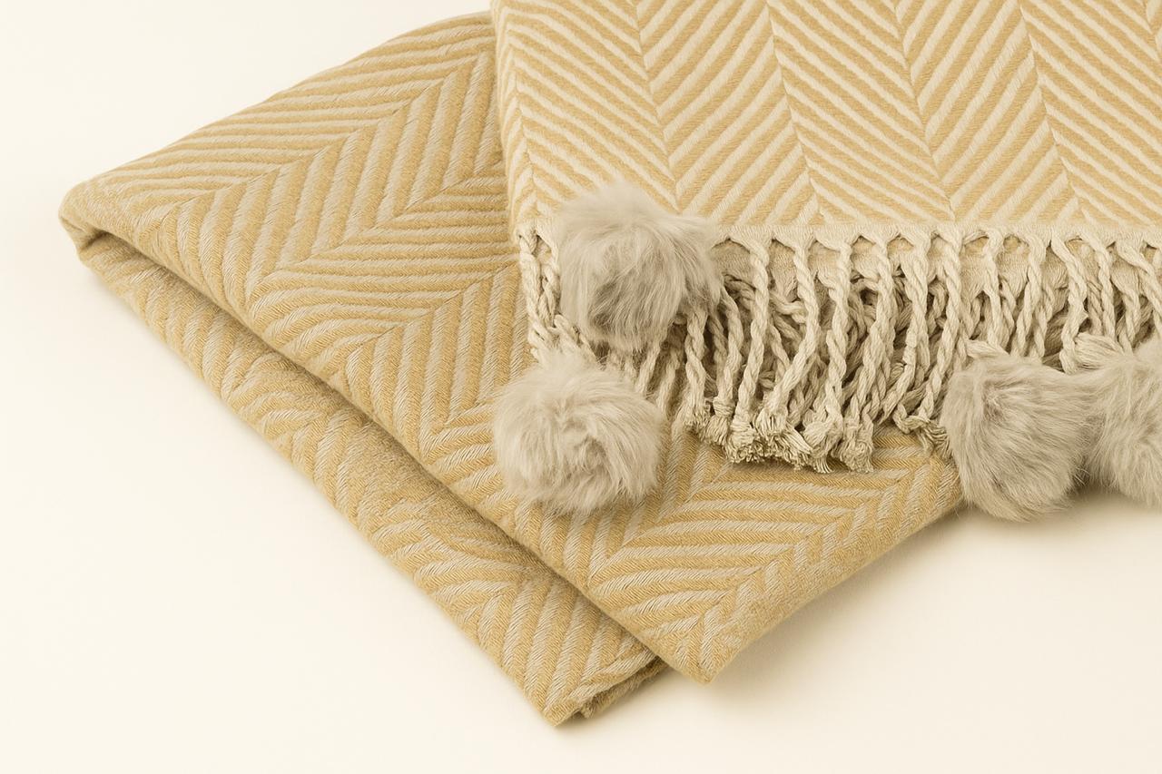 CAMEL WOOL SHAWL | TANA BANA | WOMEN SHAWLS